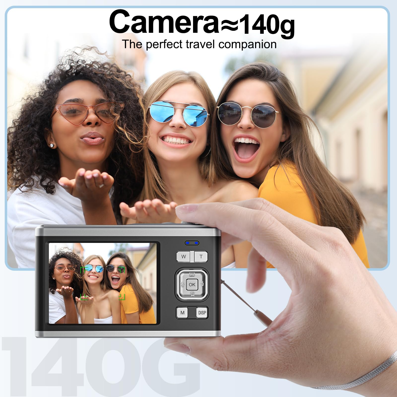 NBD Digital Camera 60MP Digitalkamera 4K 32GB Dunkel