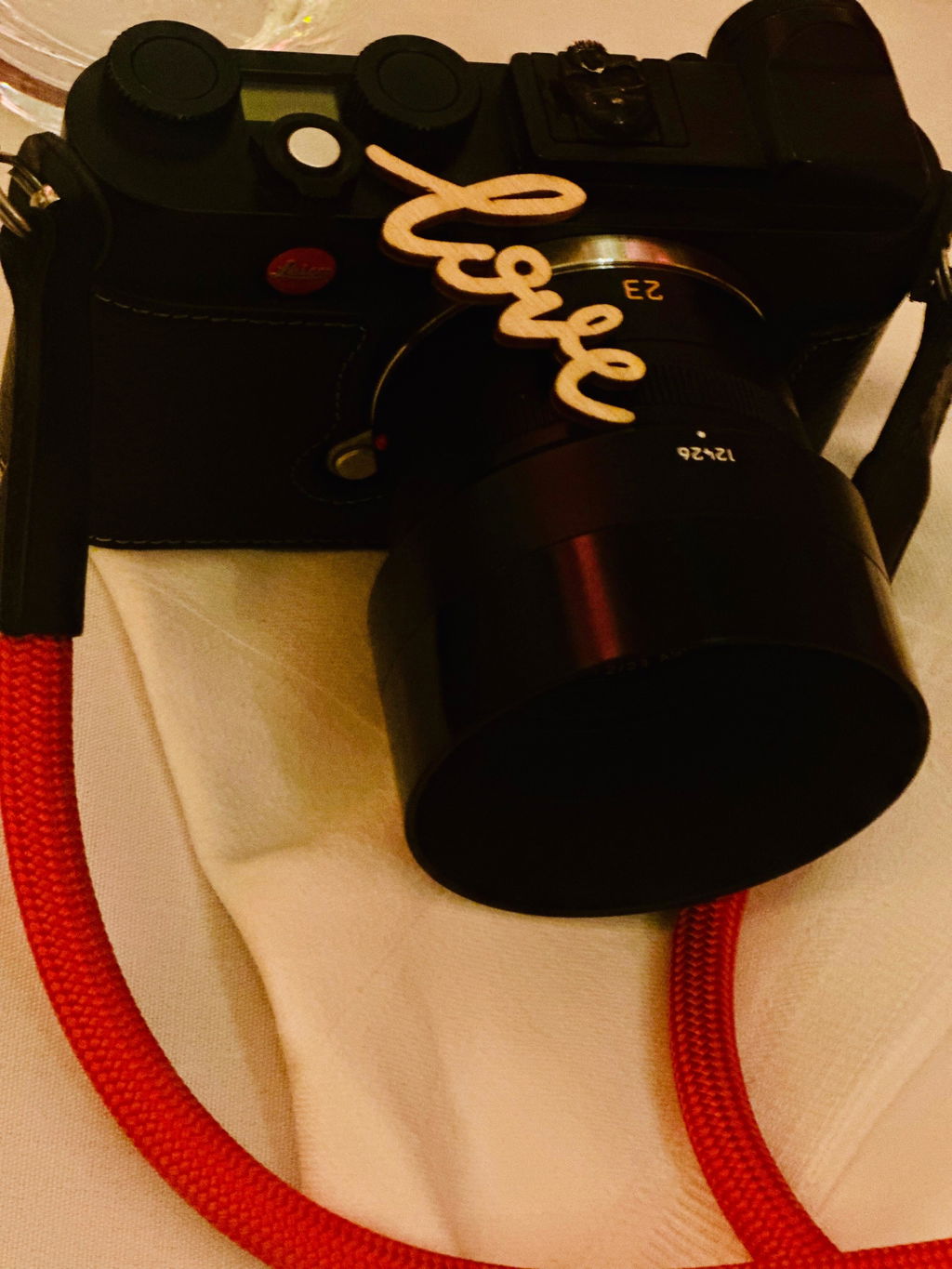 COOPH Leica Rope Strap Kameragurt Schwarz 100 cm Stahlring