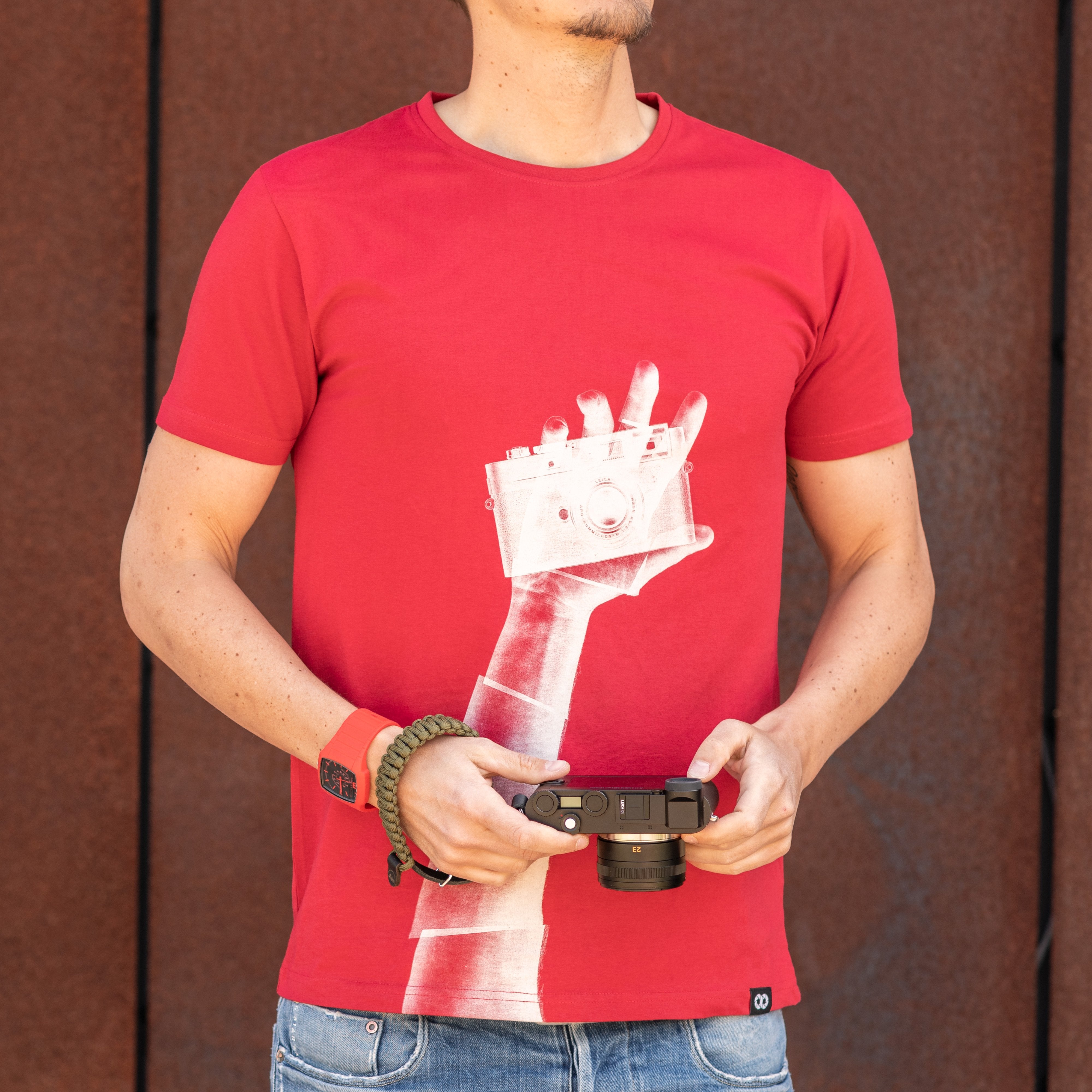 COOPH Snapographer T-Shirt Herren Blau mit Print