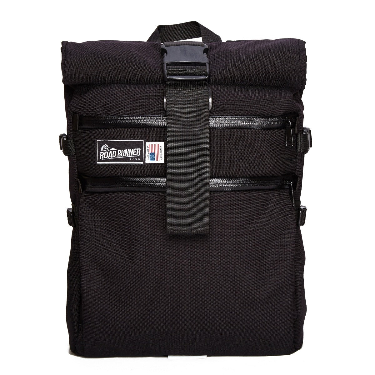 Road Runner Large Roll Top Rucksack 33L Schwarz Cordura