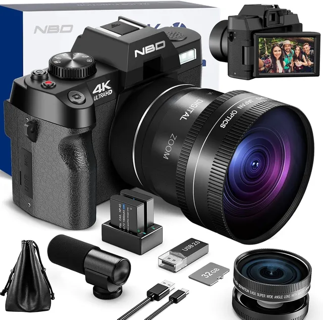NBD S100P Digitalkamera 4K 48MP Vlogging 32GB Weitwinkel