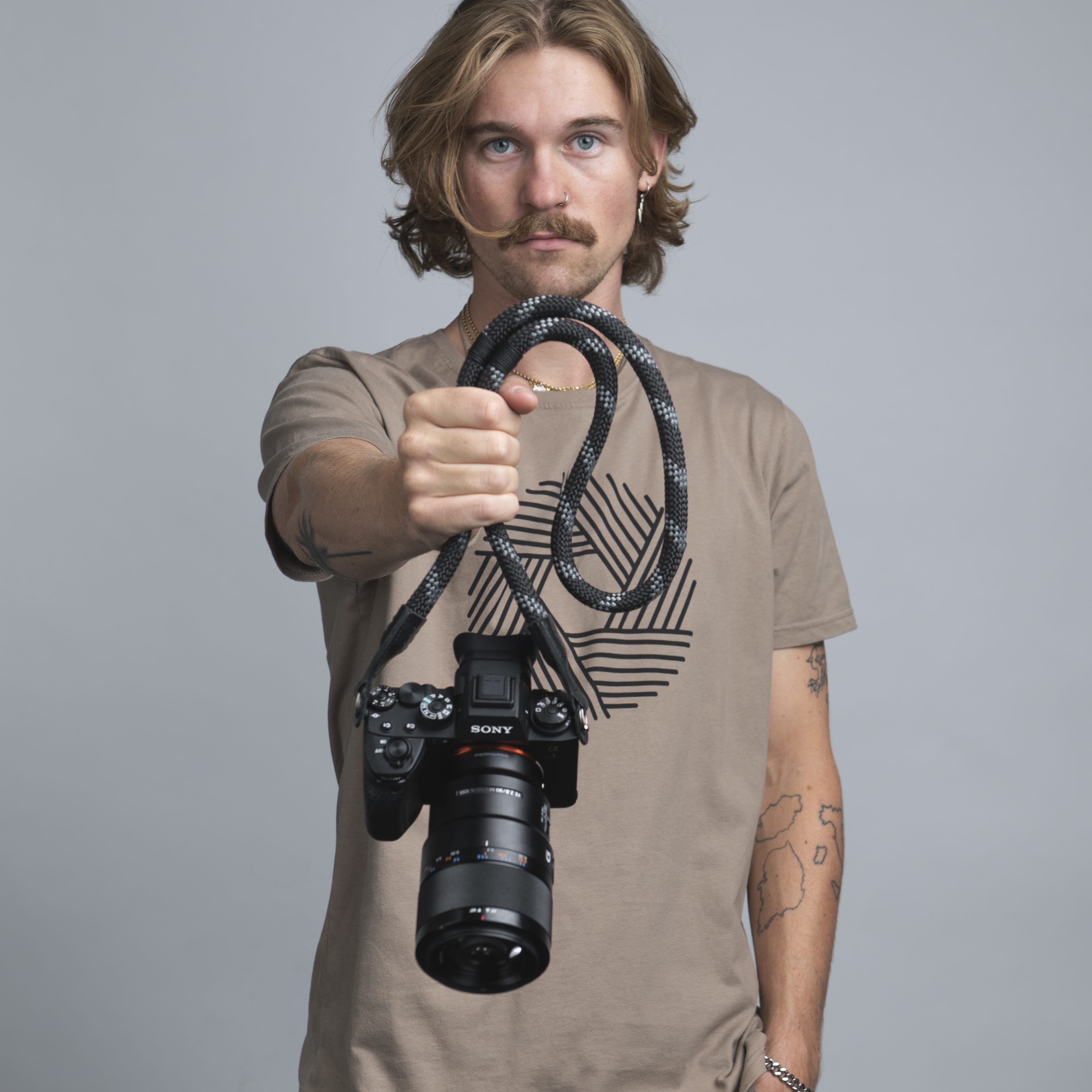 COOPH Camera Straps Double Rope Kameragurt Seil Leder