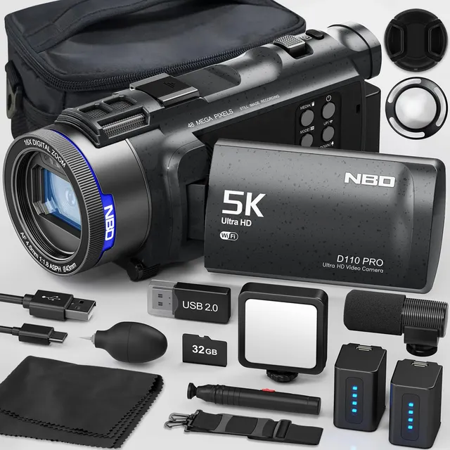 NBD Digital Camera 5K 48MP Camcorder IR Nachtsicht WLAN Fülllicht