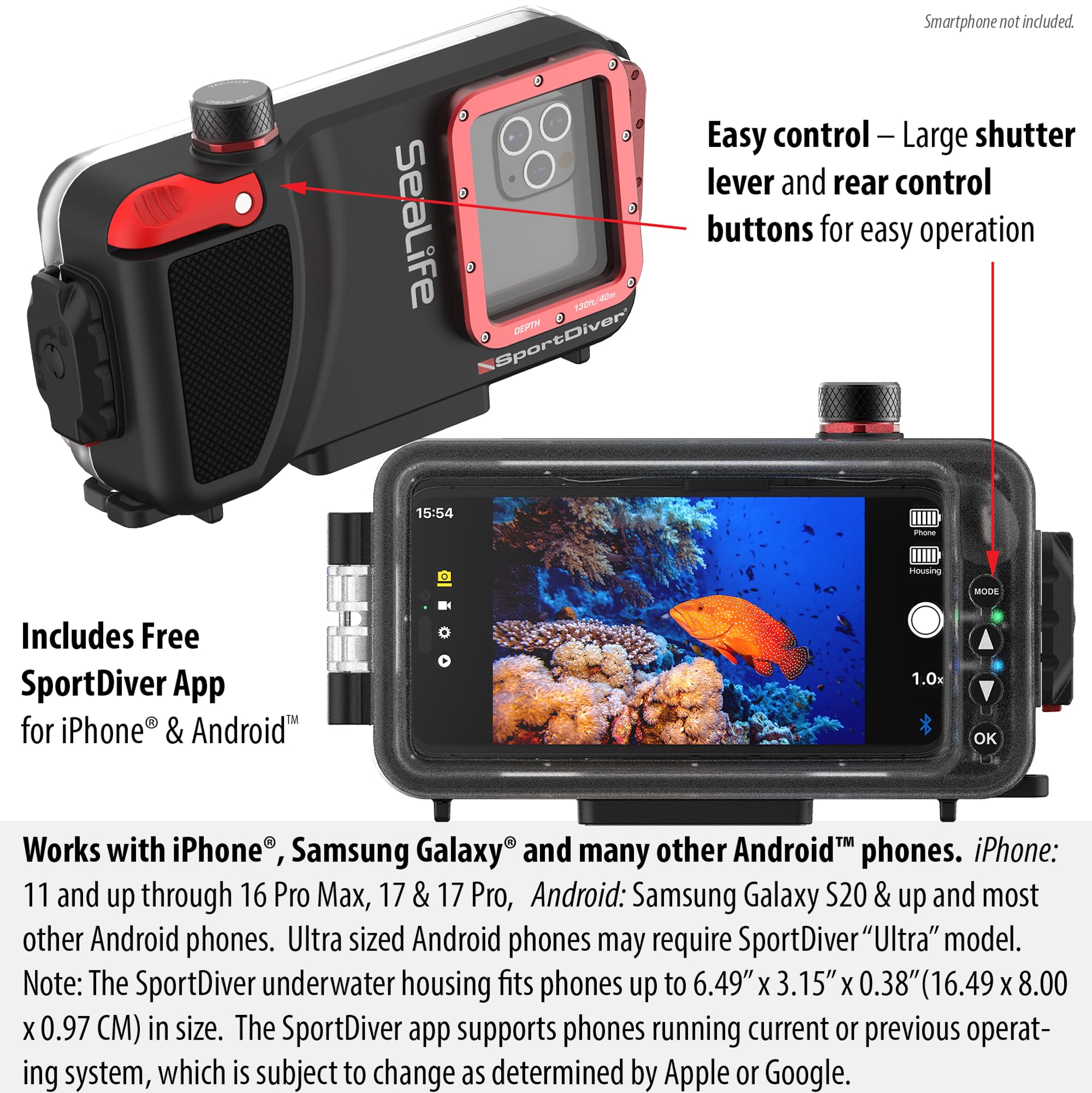 SeaLife SportDiver SL400 Unterwassergehäuse Smartphone